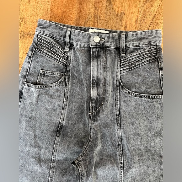 Isabel Marant Henoya Gray Acid Wash Jeans FR38 - Picture 4 of 8